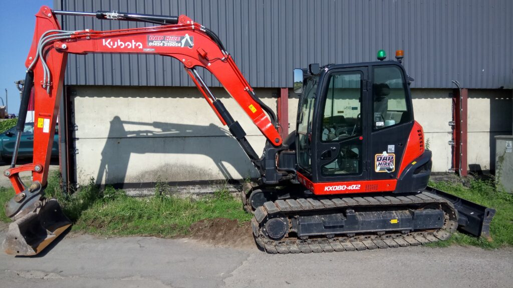Excavation 13 KX0804 α2 Kubota 8T Excavator DAP HIRE